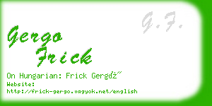 gergo frick business card